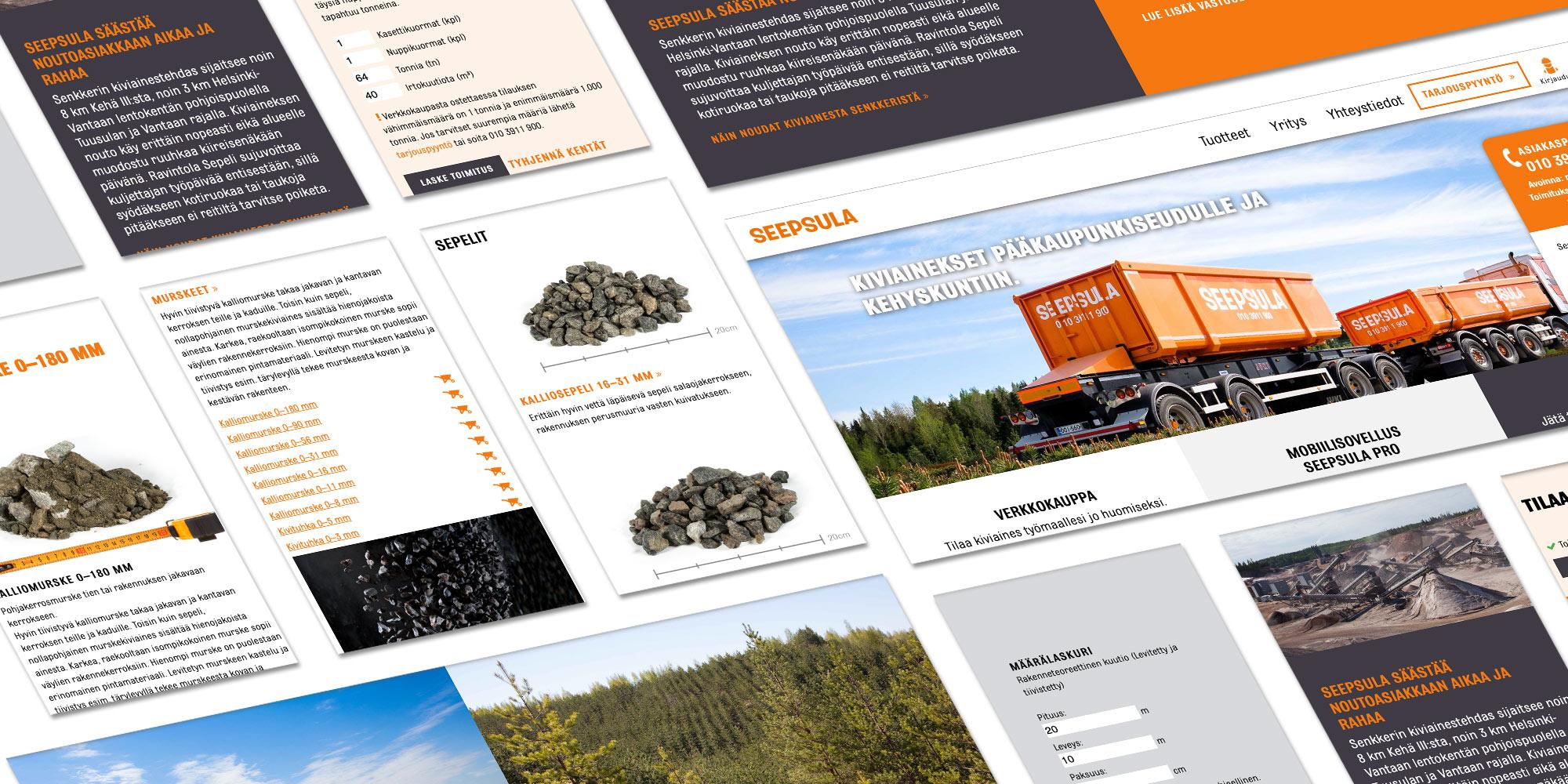 Seepsula.fi – kiviaineskaupan digitalisointi 